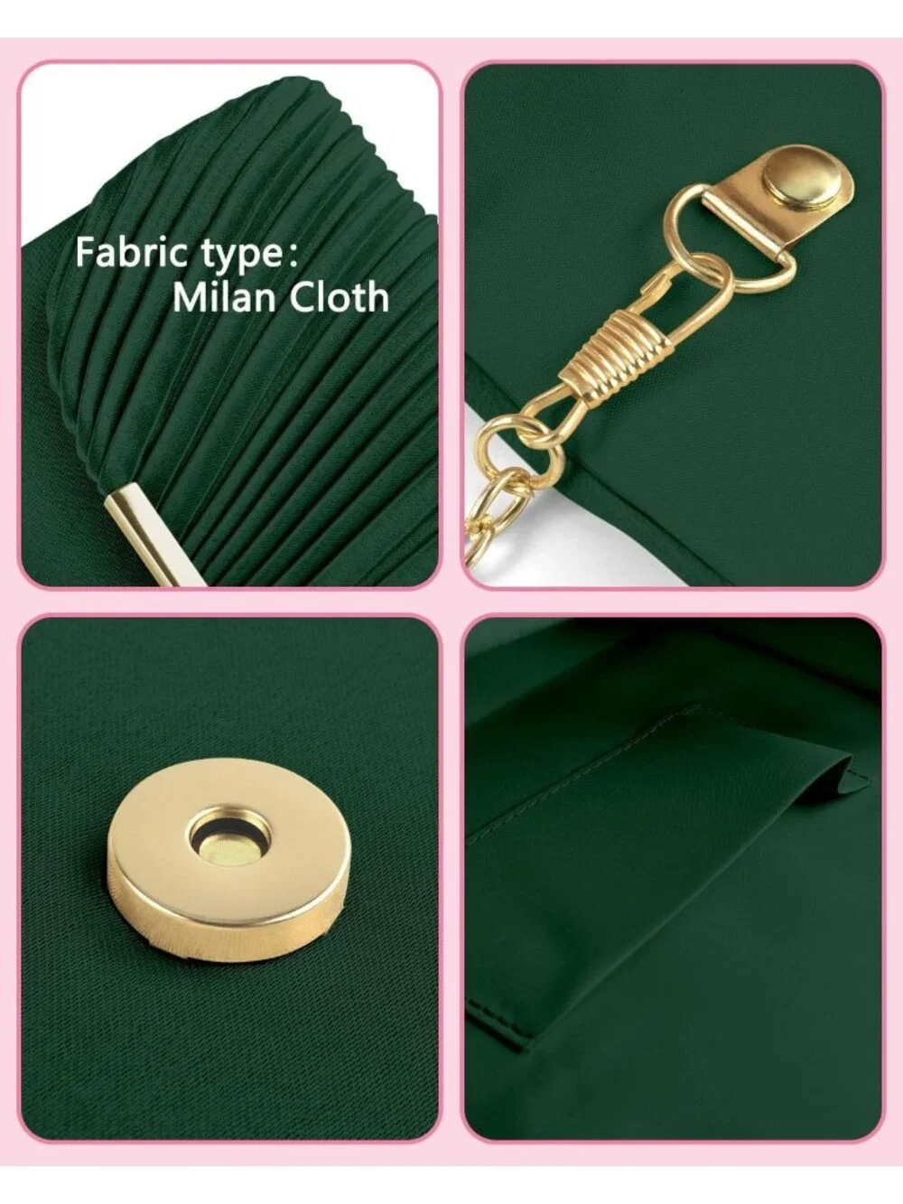 👜Women's Green Evening Handbags for Formal Wedding Party Prom Shoulder Bags